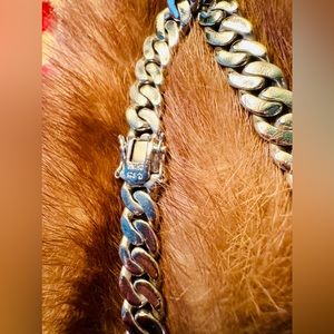 Solid 925 sterling silver bracelet for men